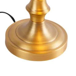 Smart notarislamp brons met amber glas incl. Wifi A60 - Banker