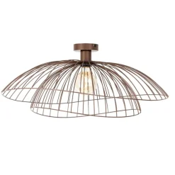 Smart plafondlamp brons met dubbele kap 45cm incl. Wifi G95 - Pua