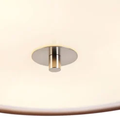 Smart plafondlamp bruin met wit 50 cm 3-lichts incl. 3 Wifi A60 - Drum Duo