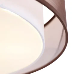 Smart plafondlamp bruin met wit 50 cm 3-lichts incl. 3 Wifi A60 - Drum Duo