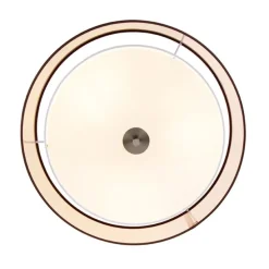 Smart plafondlamp bruin met wit 50 cm 3-lichts incl. 3 Wifi A60 - Drum Duo