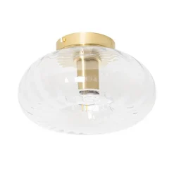 Smart plafondlamp goud met glas incl. Wifi P45 - Ayesha