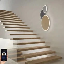 Smart plafondlamp messing, staal en grijs incl. LED - Stan