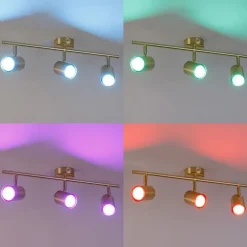 Smart plafondlamp messing verstelbaar incl. 3 Wifi GU10 - Jeana