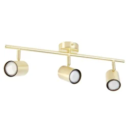 Smart plafondlamp messing verstelbaar incl. 3 Wifi GU10 - Jeana