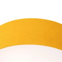 Smart plafondlamp oker 40 cm met gouden binnenkant incl. Wifi A60- Drum