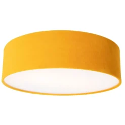 Smart plafondlamp oker 40 cm met gouden binnenkant incl. Wifi A60- Drum