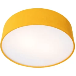 Smart plafondlamp oker 40 cm met gouden binnenkant incl. Wifi A60- Drum