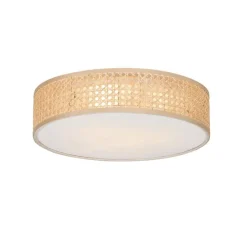 Smart plafondlamp rotan 40 cm 3-lichts incl. 3 Wifi P45 - Tromma