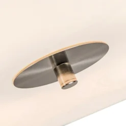 Smart plafondlamp wit 50 cm incl. 4 Wifi A60 - Drum Jute