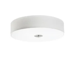 Smart plafondlamp wit 50 cm incl. 4 Wifi A60 - Drum Jute