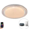Smart plafondlamp wit 48 cm incl. LED en dimmer RGB - Jochem
