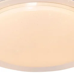 Smart plafondlamp wit 48 cm incl. LED en dimmer RGB - Jochem