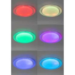 Smart plafondlamp wit 48 cm incl. LED en dimmer RGB - Jochem