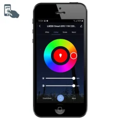 Smart plafondlamp wit 48 cm incl. LED en dimmer RGB - Jochem