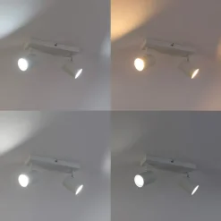 Smart plafondlamp wit rechthoekig incl. 2 Wifi GU10 - Jeana