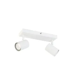 Smart plafondlamp wit rechthoekig incl. 2 Wifi GU10 - Jeana