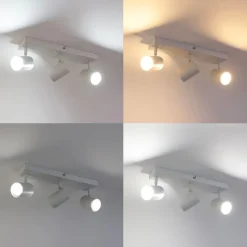 Smart plafondlamp wit rechthoekig incl. 3 Wifi GU10 - Jeana