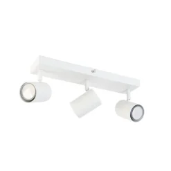 Smart plafondlamp wit rechthoekig incl. 3 Wifi GU10 - Jeana