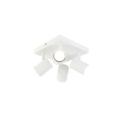 Smart plafondlamp wit vierkant incl. 4 Wifi GU10 - Jeana