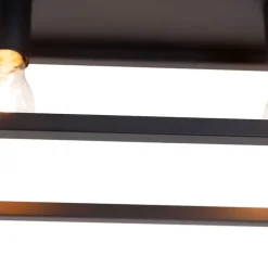 Smart plafondlamp zwart 99,5 cm incl. 4 Wifi A60 - Cage