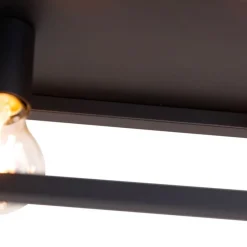 Smart plafondlamp zwart 99,5 cm incl. 4 Wifi A60 - Cage