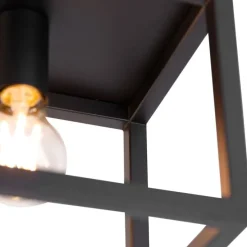 Smart plafondlamp zwart 99,5 cm incl. 4 Wifi A60 - Cage