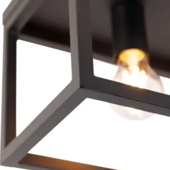 Smart plafondlamp zwart 99,5 cm incl. 4 Wifi A60 - Cage