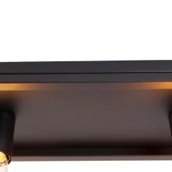 Smart plafondlamp zwart 99,5 cm incl. 4 Wifi A60 - Cage