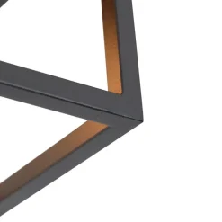 Smart plafondlamp zwart 99,5 cm incl. 4 Wifi A60 - Cage