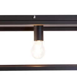 Smart plafondlamp zwart 99,5 cm incl. 4 Wifi A60 - Cage