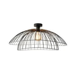 Smart plafondlamp zwart 60 cm incl. Wifi G95 - Pua