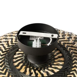 Smart plafondlamp zwart bamboe 40 cm incl. Wifi A60 - Ostrava