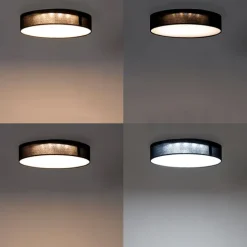 Smart plafondlamp zwart 30cm incl. LED RGB met afstandsbediening - Taiko