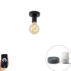 Smart plafondlamp zwart incl. Wifi G95 - Facile