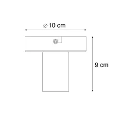 Smart plafondlamp zwart incl. Wifi G95 - Facile