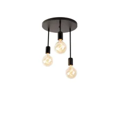 Smart plafondlamp zwart incl. 3 Wifi G95 - Facil