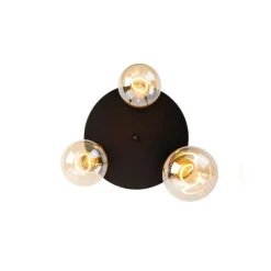 Smart plafondlamp zwart incl. 3 Wifi G95 - Facil