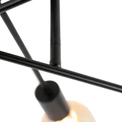 Smart plafondlamp zwart 6-lichts incl. Wifi G95- Sydney