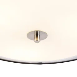 Smart plafondlamp zwart met wit 50 cm incl. 3 Wifi A60 - Drum Duo