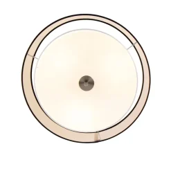 Smart plafondlamp zwart met wit 50 cm incl. 3 Wifi A60 - Drum Duo