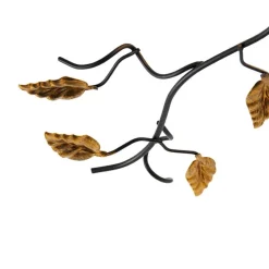 Smart plafondlamp zwart met goud 80 cm 4-lichts incl. 4 Wifi P45 - Foglie