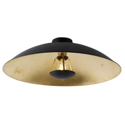 Smart plafondlamp zwart met goud 60 cm incl. Wifi A60 - Emilienne