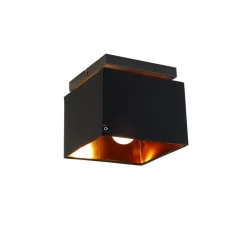 Smart plafondlamp zwart met goud incl. Wifi P45 - VT