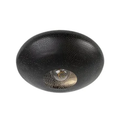 Smart plafondlamp zwart met goud 40 cm incl. Wifi G95 - Radiance