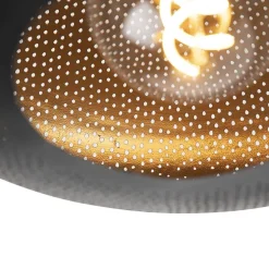 Smart plafondlamp zwart met goud 40 cm incl. Wifi G95 - Radiance