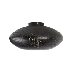 Smart plafondlamp zwart met goud 40 cm incl. Wifi G95 - Radiance