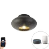Smart plafondlamp zwart met goud 25 cm incl. Wifi P45 - Radiance