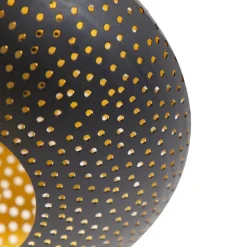 Smart plafondlamp zwart met goud 25 cm incl. Wifi P45 - Radiance