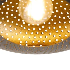 Smart plafondlamp zwart met goud 25 cm incl. Wifi P45 - Radiance